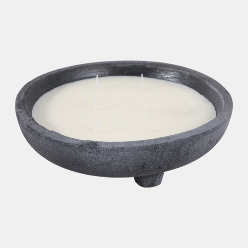 Sagebrook Home 12" 46 Oz Lemon Distressed Footed Candle Black Wishlist Create New