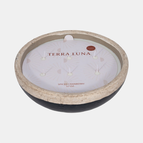 Sagebrook Home 12" 57 Oz Spiced Cranberry Bowl Candle Dark Blue Wishlist Create New