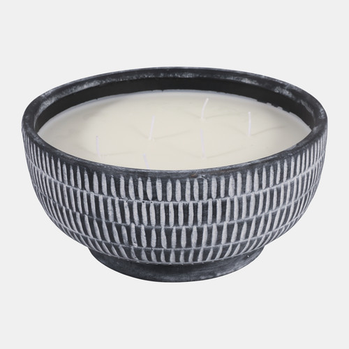 Sagebrook Home 12" 77 Oz Neroli & Basil Textured Candle Black Wishlist Create New