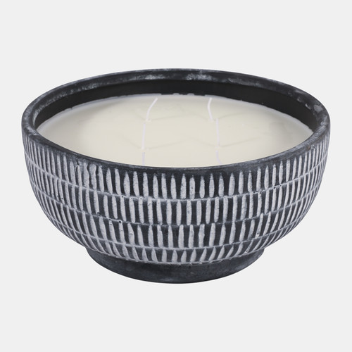 Sagebrook Home 12" 77 Oz Neroli & Basil Textured Candle Black Wishlist Create New