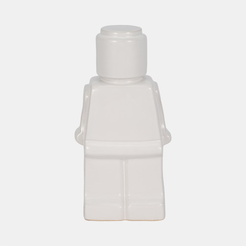 sagebrook home 12" Block Man Figure White Wishlist Create New