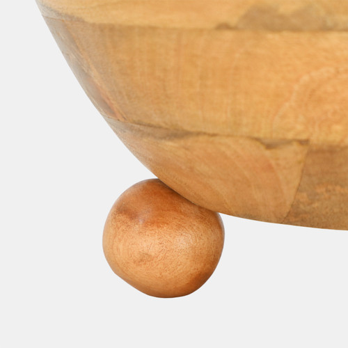 Sagebrook Home 12" Bowl With Ball Feet Nat Wishlist Create New