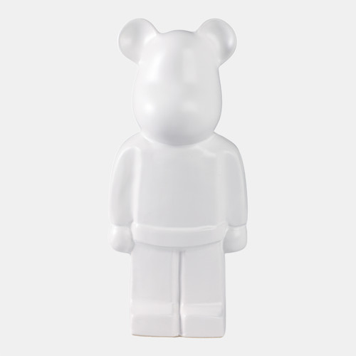 sagebrook home 12" Deco Bear Figure White Wishlist Create New