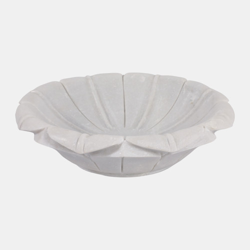 Sagebrook Home 12" Flower Shaped Marble Bowl White Wishlist Create New
