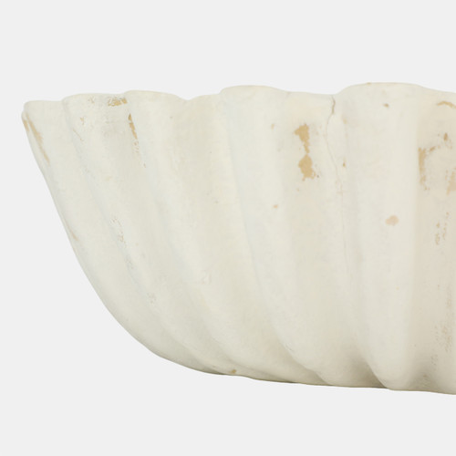 Sagebrook Home 12" Fluted Paper Mache Bowl Ivory Wishlist Create New