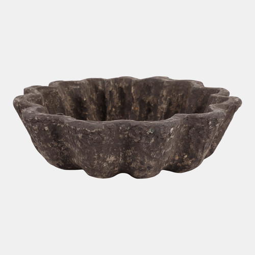 Sagebrook Home 12" Fluted Paper Mache Bowl Rustic Brown Wishlist Create New