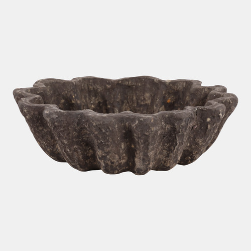 Sagebrook Home 12" Fluted Paper Mache Bowl Rustic Brown Wishlist Create New