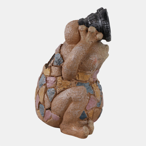 Sagebrook Home 12" Frog With Solar Goggles Multi Wishlist Create New