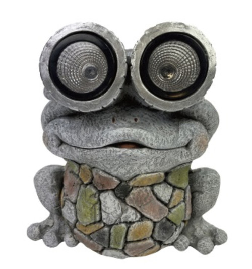 Sagebrook Home 12" Frog With Solar Goggles Multi Wishlist Create New