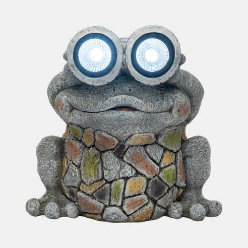 Sagebrook Home 12" Frog With Solar Goggles Multi Wishlist Create New
