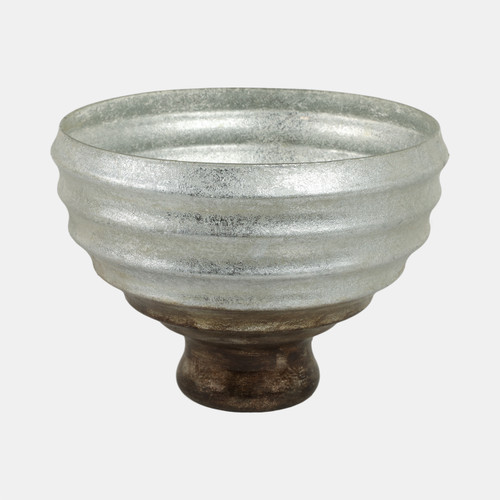 Sagebrook Home 12" Glass Pedestal Bowl Ombre Finish Multi Wishlist Create New