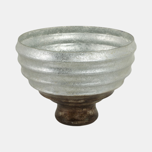 Sagebrook Home 12" Glass Pedestal Bowl Ombre Finish Multi Wishlist Create New