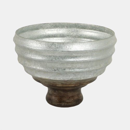 sagebrook home 12" Glass Pedestal Bowl Ombre Finish Multi Wishlist Create New