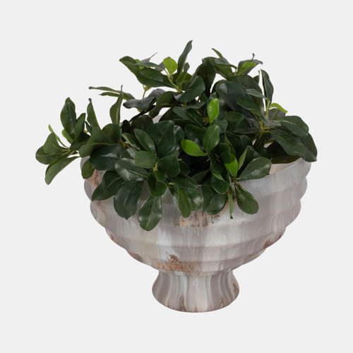 Sagebrook Home 12" Glass Pedestal Bowl Opal Finish Ivory Multi Wishlist Create New