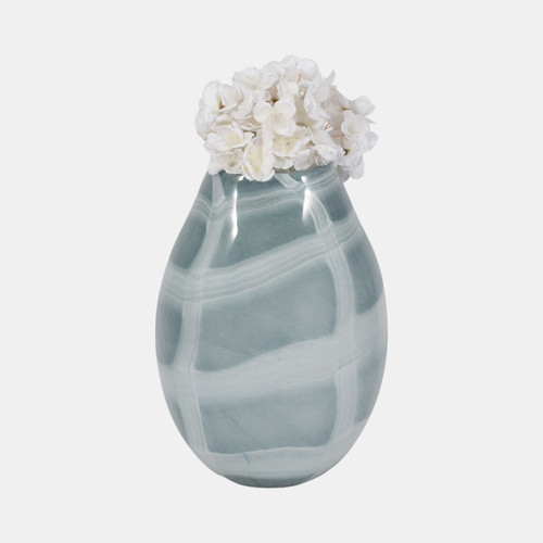 Sagebrook Home 12" Slim Swirled Vase Blue/white Wishlist Create New