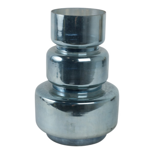 Sagebrook Home 12" Stacked Cylinder Glass Vase Blue Silver Wishlist Create New