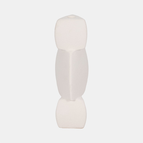 Sagebrook Home 12" Stacked Objects Taper Holder Sand Glaze White Wishlist Create New