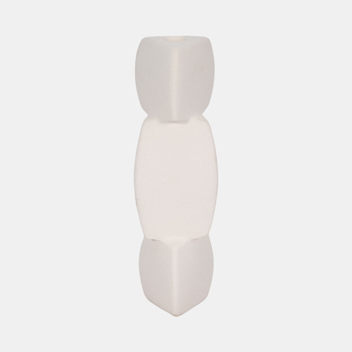 sagebrook home 12" Stacked Objects Taper Holder Sand Glaze White Wishlist Create New