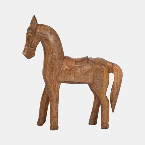 sagebrook home 12" Standing Horse With Saddle Natural Wishlist Create New
