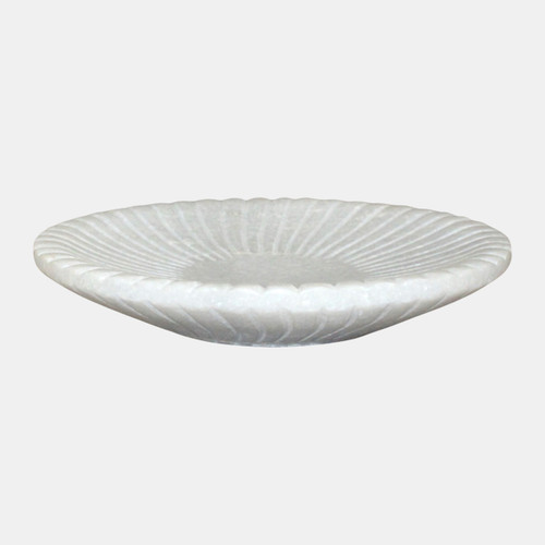 Sagebrook Home 12" Swirl Ridge Marble Bowl White Wishlist Create New