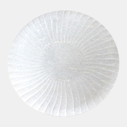 Sagebrook Home 12" Swirl Ridge Marble Bowl White Wishlist Create New