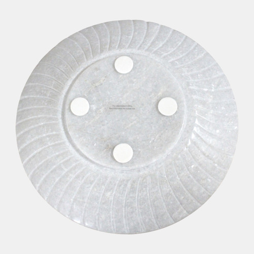 Sagebrook Home 12" Swirl Ridge Marble Bowl White Wishlist Create New