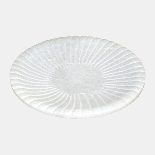 sagebrook home 12" Swirl Ridge Marble Bowl White Wishlist Create New