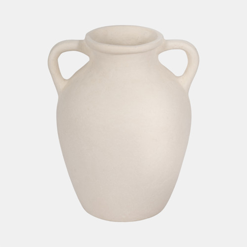 sagebrook home 12" Vase With Handles Paper Mache Ivory Wishlist Create New