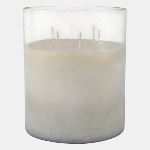 Sagebrook Home 12x10" 349 Oz Jasmine Frosted Glass Candle Clear Wishlist Create New