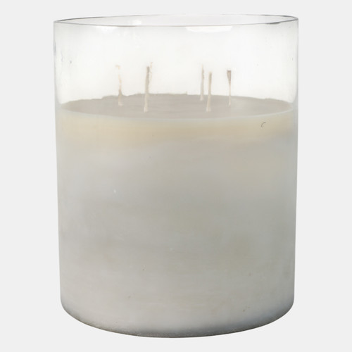 Sagebrook Home 12x10" 349 Oz Jasmine Frosted Glass Candle Clear Wishlist Create New