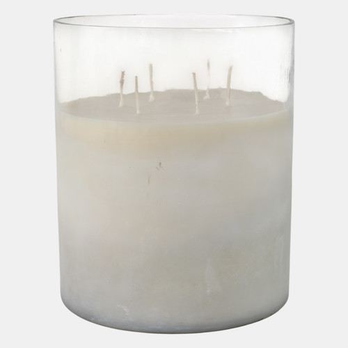 sagebrook home 12x10" 349 Oz Jasmine Frosted Glass Candle Clear Wishlist Create New