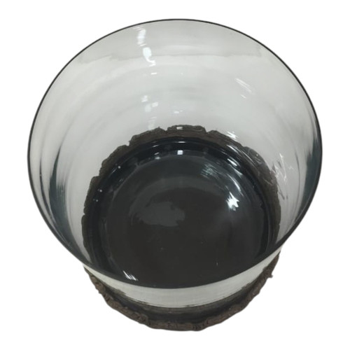 Sagebrook Home 12x10" Raffia Short Scallop Base Hurricane Brown Wishlist Create New