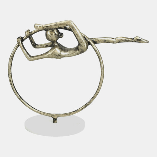 sagebrook home 12x11" Gymnast Sculpture On Marble Base Antique B Wishlist Create New