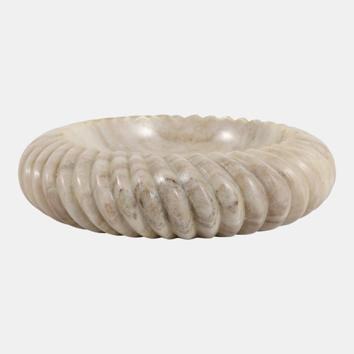 Sagebrook Home 12x12" Ribbed Marble Bowl Beige Wishlist Create New