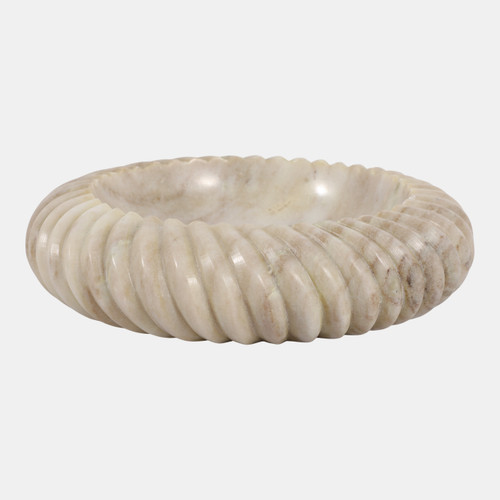 Sagebrook Home 12x12" Ribbed Marble Bowl Beige Wishlist Create New