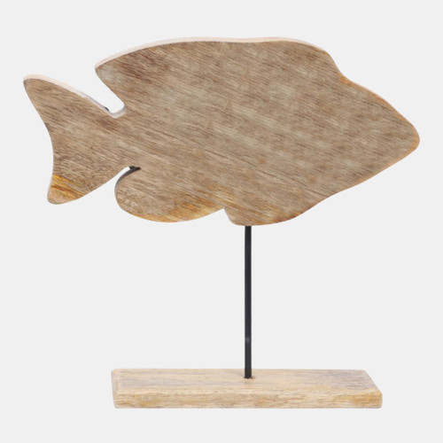 Sagebrook Home 12x12" Wood Fish On Base Blue Wishlist Create New