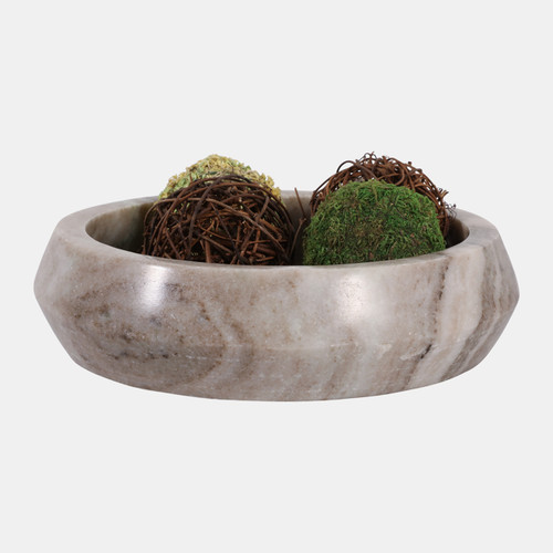Sagebrook Home 12x3" Marble Bowl Beige Wishlist Create New