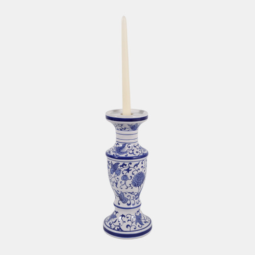 Sagebrook Home 12x4" Chinoiserie Taper & Pillar Holder Blue/wht Wishlist Create New
