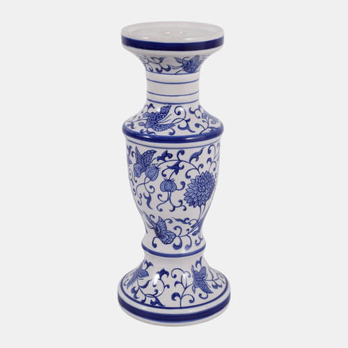 Sagebrook Home 12x4" Chinoiserie Taper & Pillar Holder Blue/wht Wishlist Create New