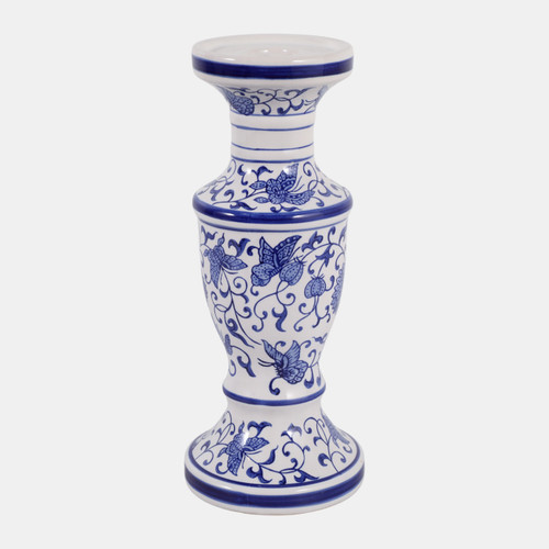 Sagebrook Home 12x4" Chinoiserie Taper & Pillar Holder Blue/wht Wishlist Create New