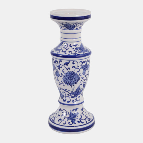 sagebrook home 12x4" Chinoiserie Taper & Pillar Holder Blue/wht Wishlist Create New