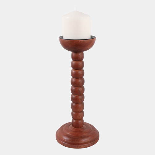 Sagebrook Home 12x5" Stacked Pillar & Taper Holder Walnut Wishlist Create New