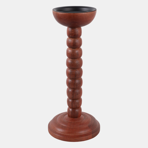 Sagebrook Home 12x5" Stacked Pillar & Taper Holder Walnut Wishlist Create New