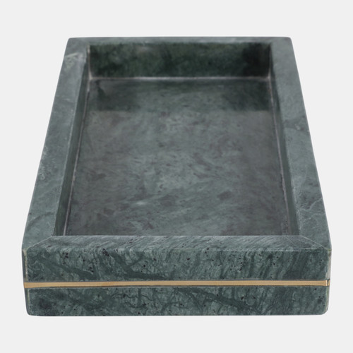 Sagebrook Home 12x6" Marble Tray With Brass Inlay Green Wishlist Create New