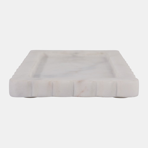 Sagebrook Home 12x6" Scallop Edge Marble Tray White Wishlist Create New
