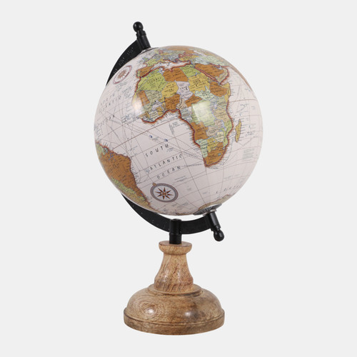 Sagebrook Home 12x7" Globe On Wood Base Natural Wishlist Create New