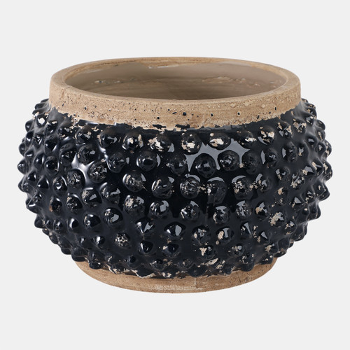 Sagebrook Home 12x7" Round Bubble Planter Black/brown Wishlist Create New