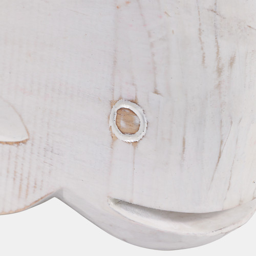 Sagebrook Home 12x8" Alibizia Wood Whale White Wishlist Create New