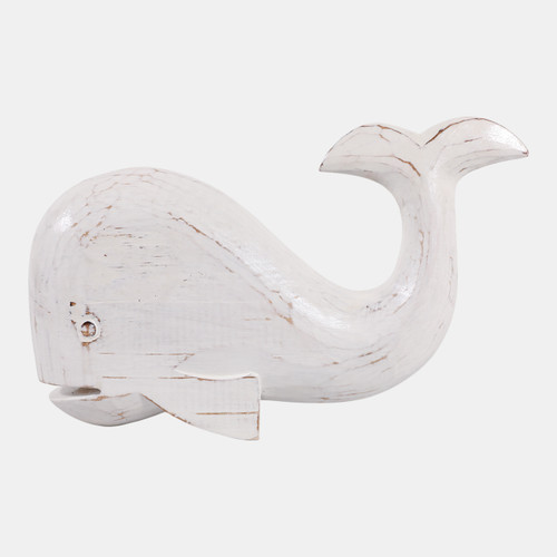Sagebrook Home 12x8" Alibizia Wood Whale White Wishlist Create New