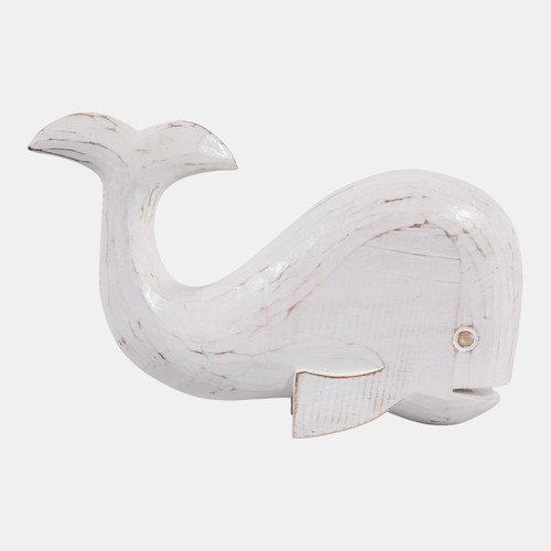 sagebrook home 12x8" Alibizia Wood Whale White Wishlist Create New